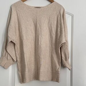 Marled Women's Cream Crew Neck Sweater Size Large